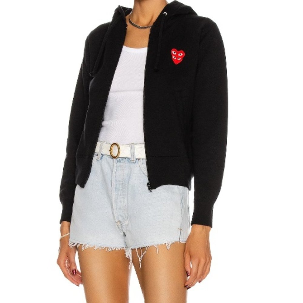 COMME DES GARCONS PLAY Double Heart Zip Hoodie